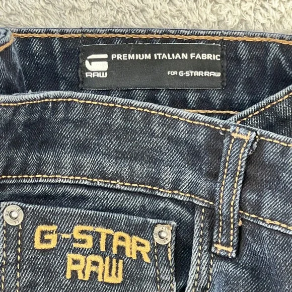 G Star Raw Jeans Men's 30 Dark Wash Straight Leg Premium Italian Denim Originals - Picture 9 of 11